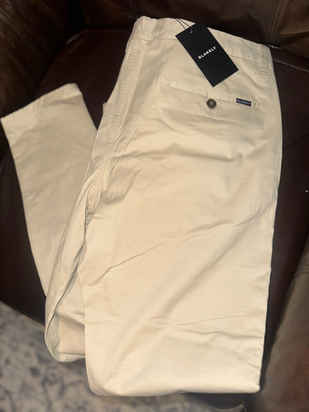 Blakely Men's Chinos in Light Beige - Picture 3 of 14